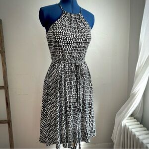 AnnTaylor Black and White Fit and Flare Dresss